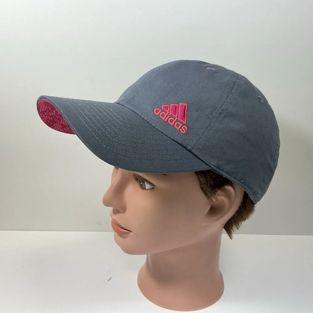 Adidas Aeroready Hat Strap Back Cap Gray Lightweight Golf Athletic Outdoor